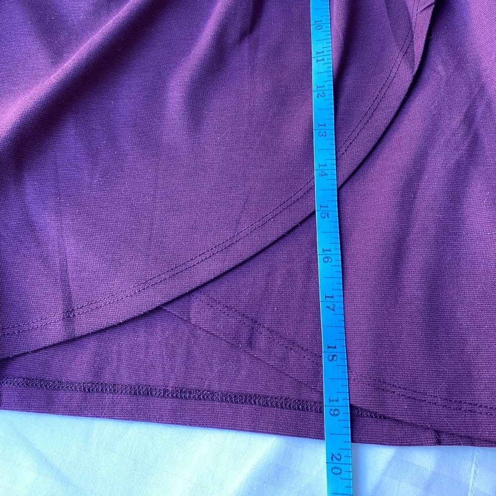 Vero Moda Asymmetrical Tulip Wrap Skirt, Rich Purple Colour, With Bow, Size L - Picture 5 of 6